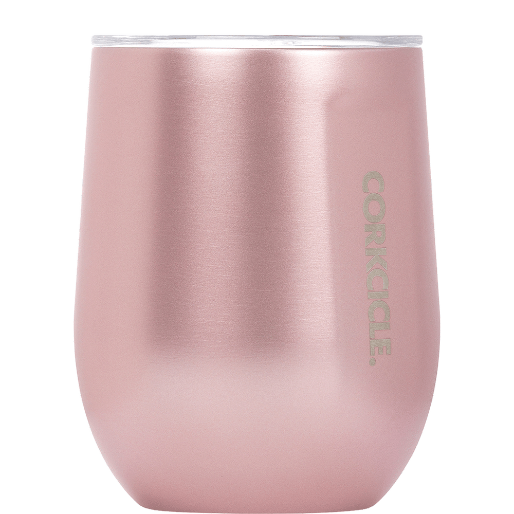STEMLESS FLUTE 7 OZ ROSÉ METALLIC