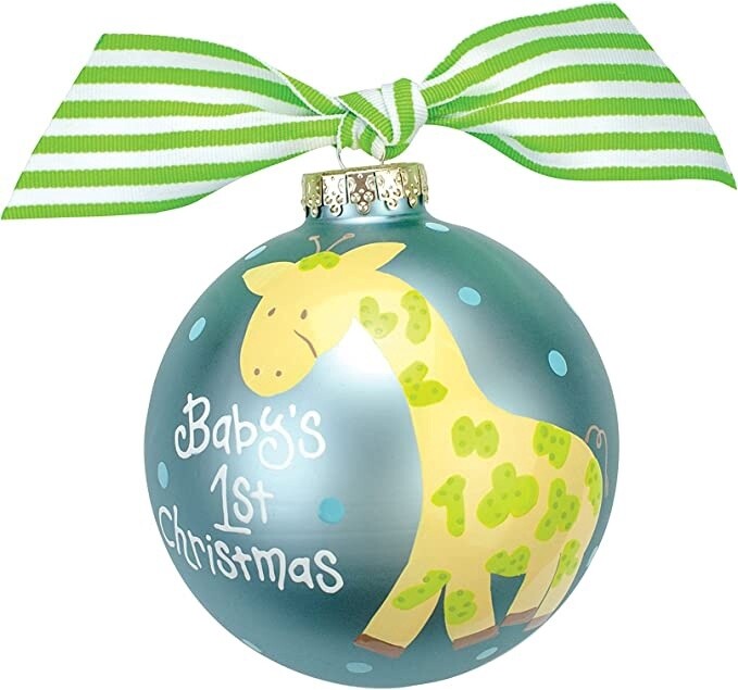 Giraffe Glass Ornament
