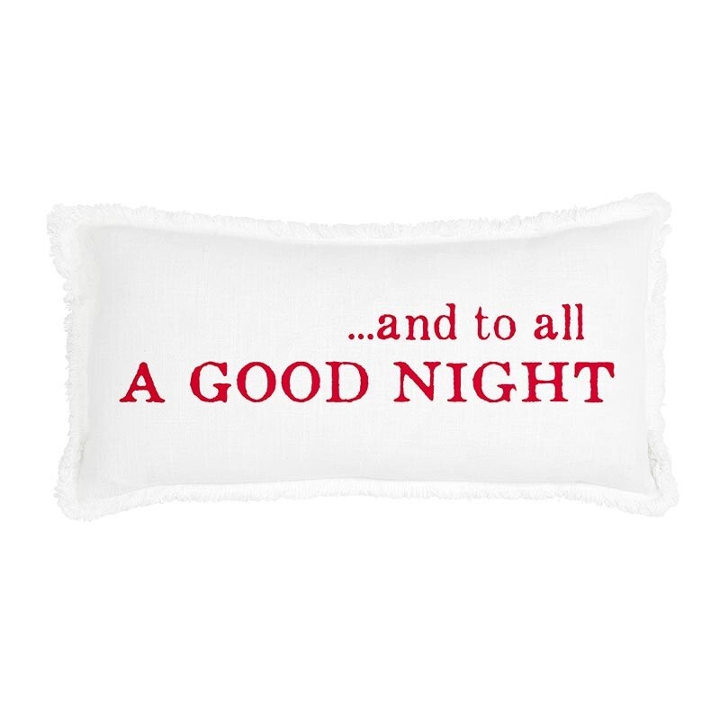 22x12 Lumbar Pillow - And to all a Good Night