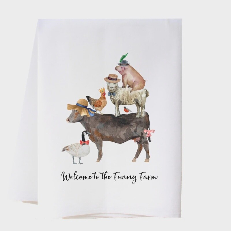 FUNNY FARM FLOUR SACK TOWEL