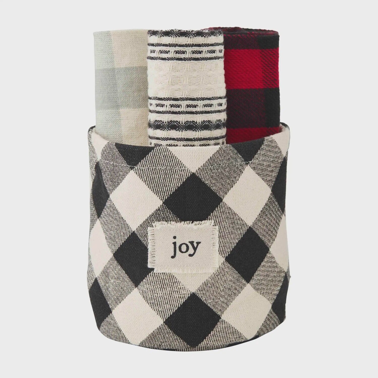 GRAY BUFFALO CHECK TOWEL SET