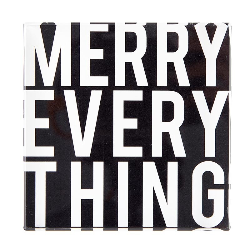 4&quot; Square Lucite Block - Merry Everything