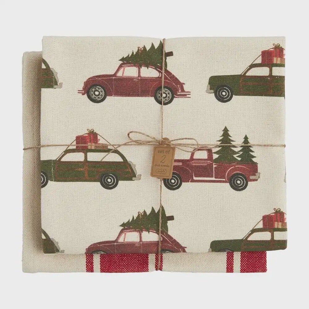 Car Christmas Farm Towel Set