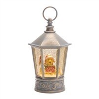 Snow Globe Dog and Sign 10.5”H