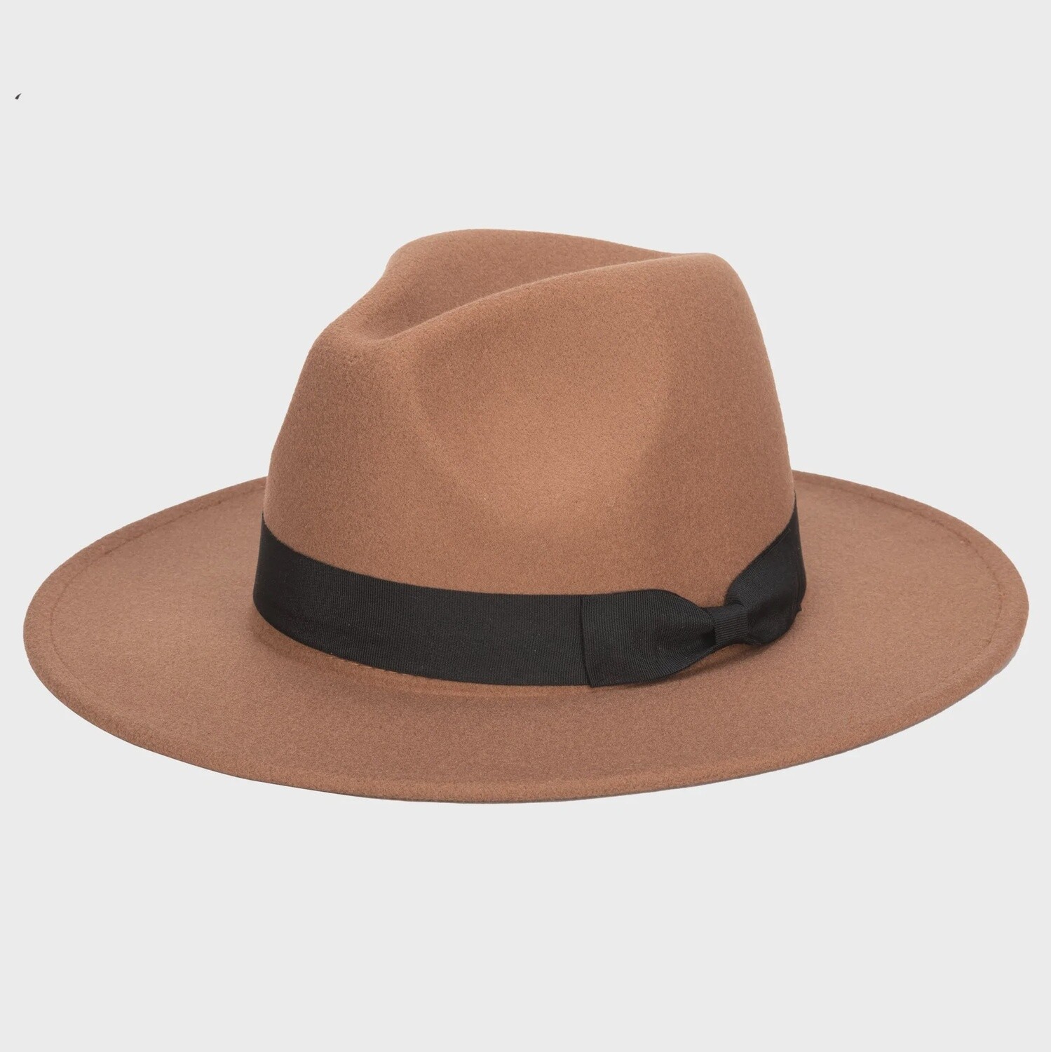 Men&#39;s Faux Felt Fedora With Grosgrain - Camel