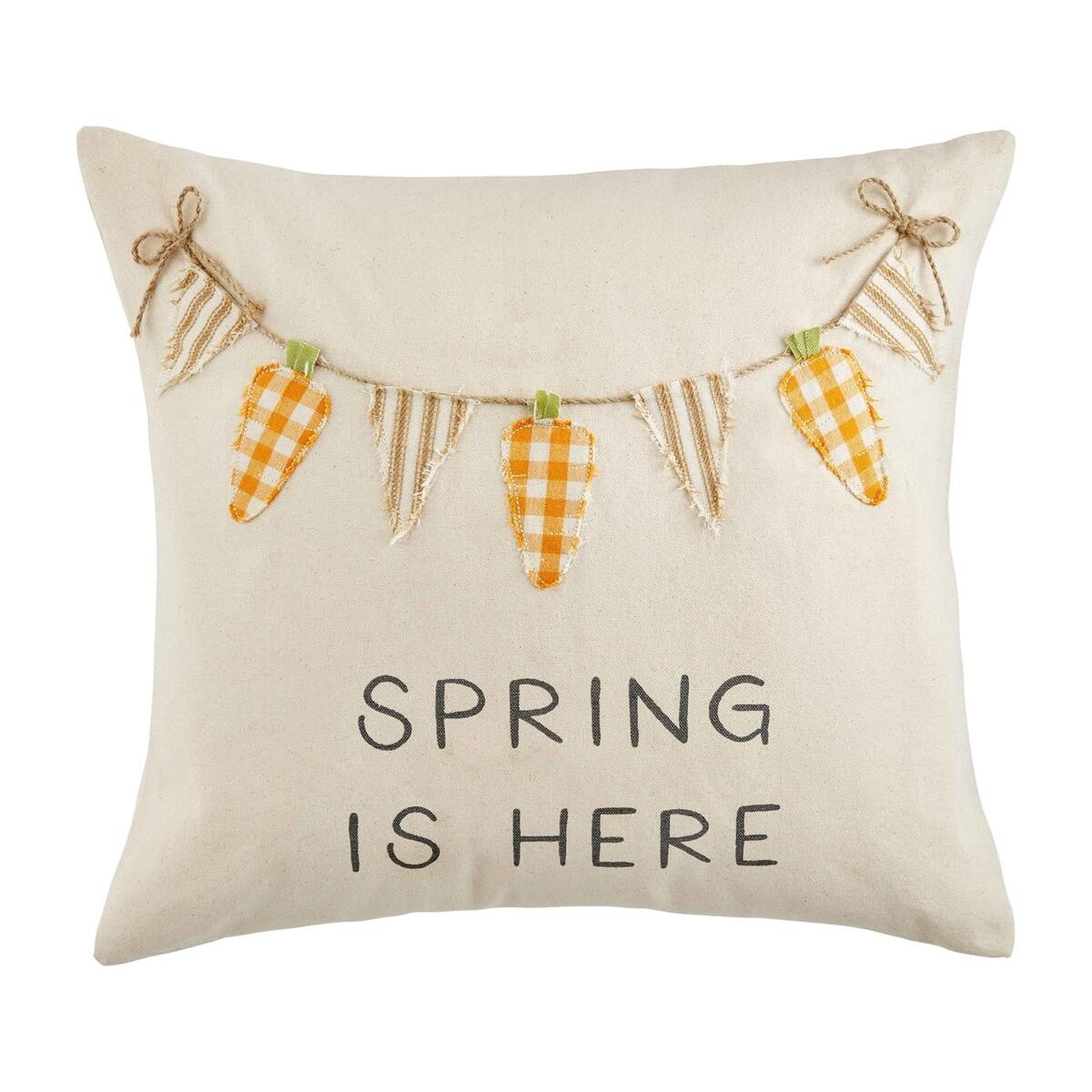Carrot Banner Applique Pillow
