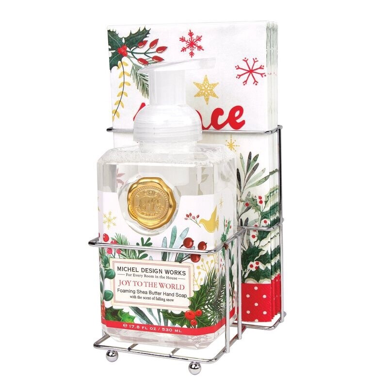 Joy to the World Foaming Hand Soap Napkin Set