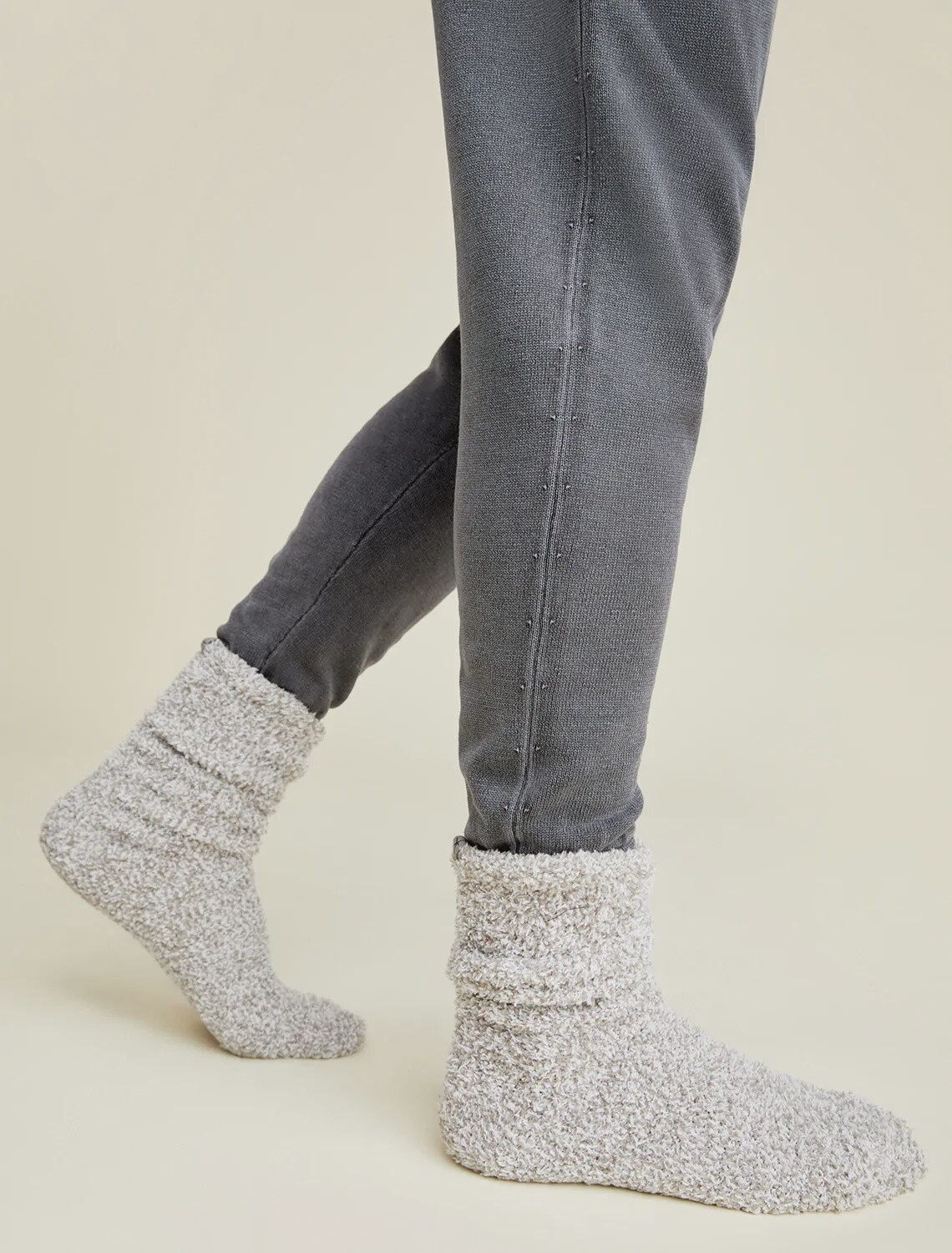 CozyChic  Heathered Men&#39;s Socks WHITE WARM GRAY