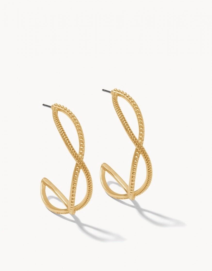 HARBOR WAVE HOOP EARRINGS GOLD
