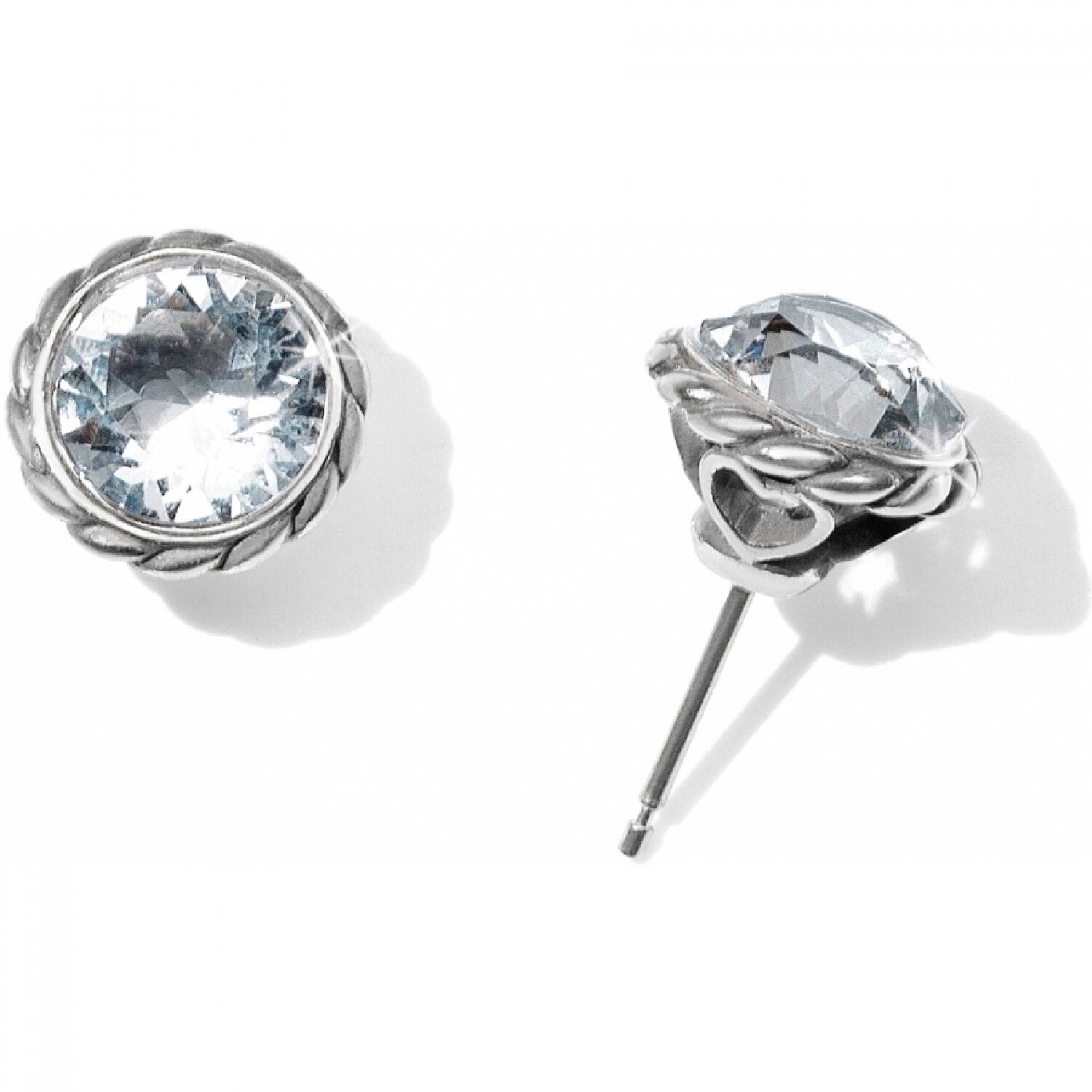 Iris Stud Earrings - Silver