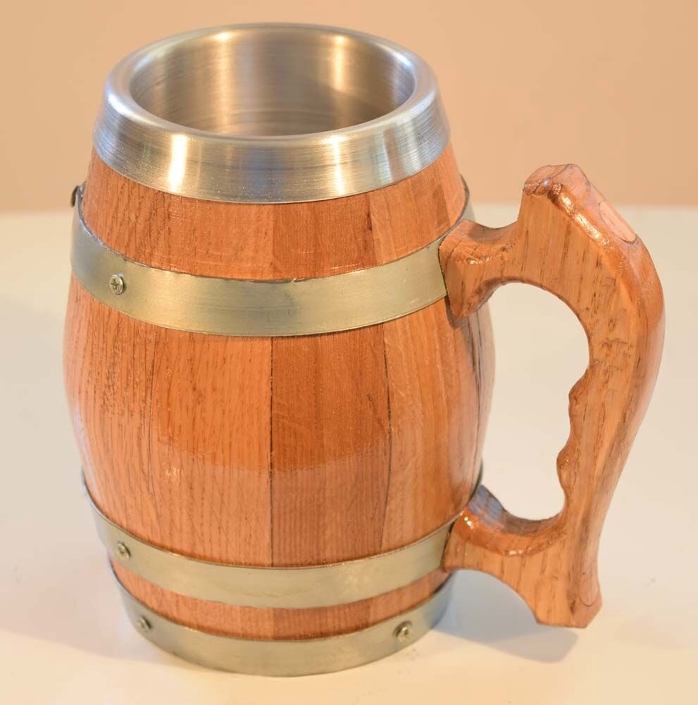 Barrel Mug with Steel Insert