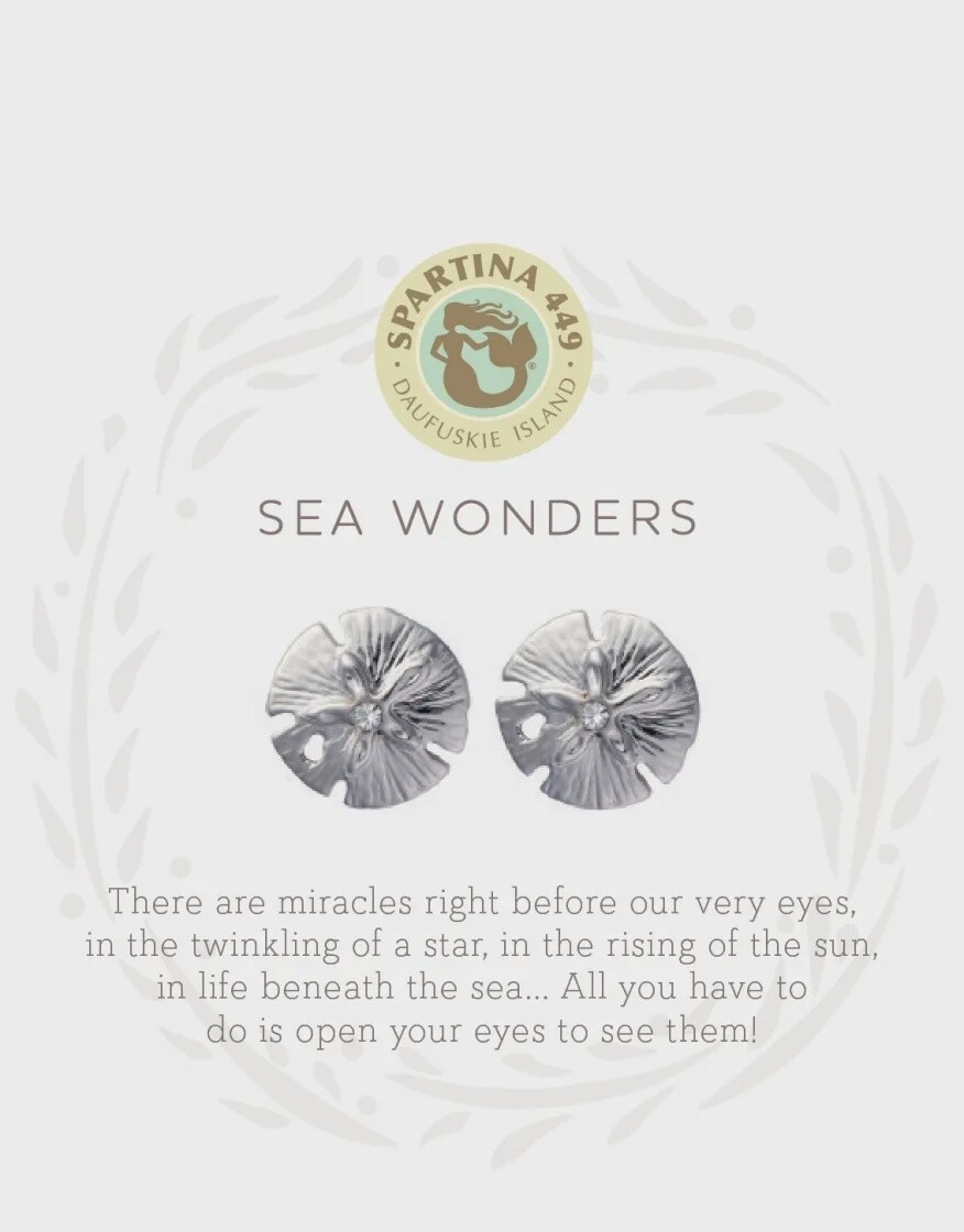 Sea La Vie Stud Earrings Sea Wonders/Sand Dollar SIL