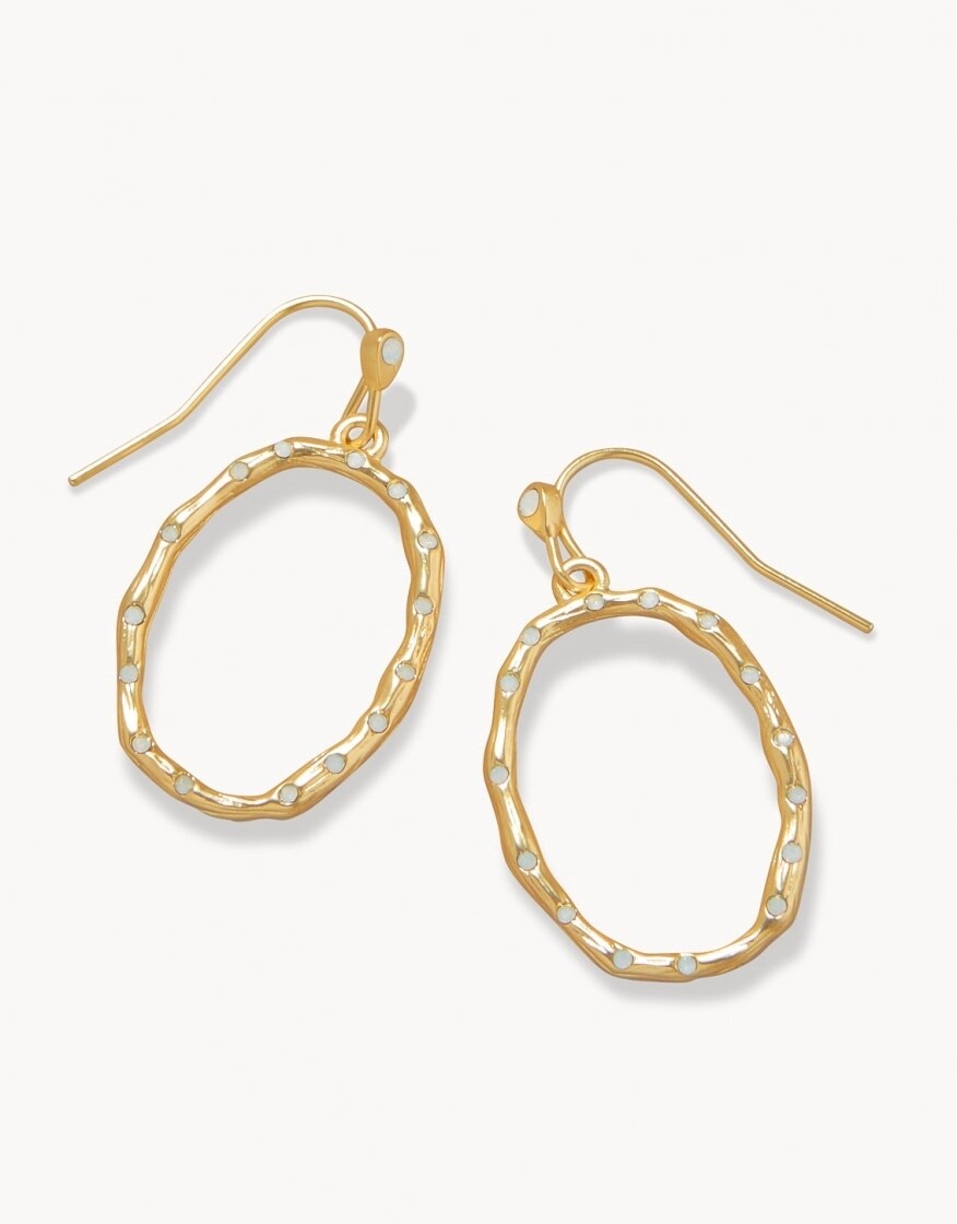 Sand Bar Ripple Earrings White