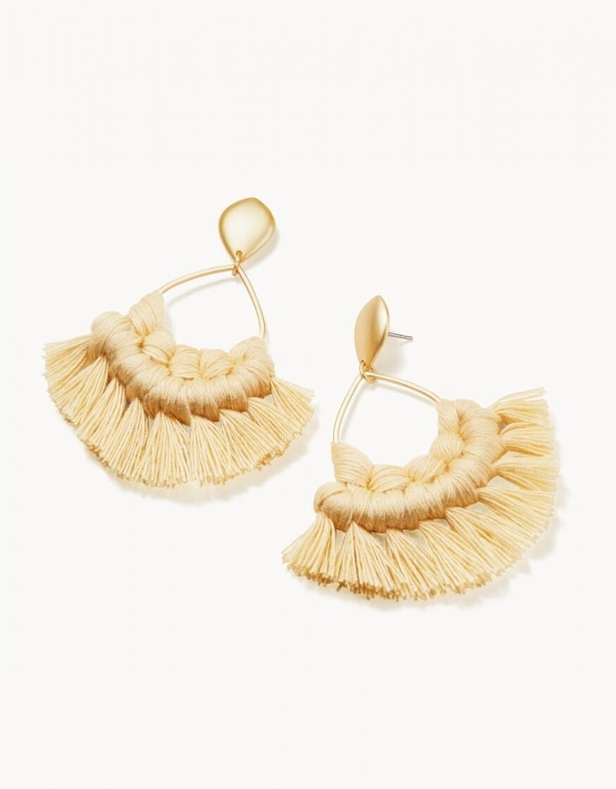 MACRAME EARRINGS YELLOW