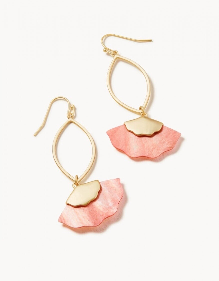 Buttercup Earrings Pink Mother of Pearl