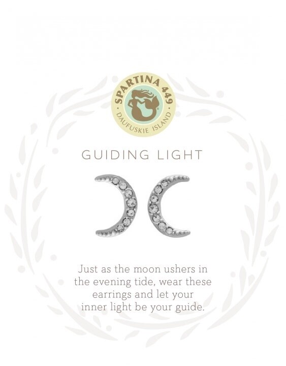 SLV Stud Earrings Guiding Light/Crescent Silver