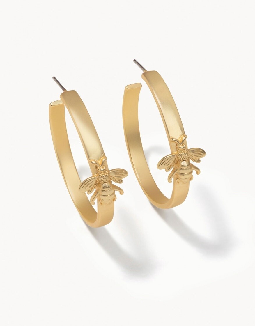 STICKY BEE HOOP EARRINGS