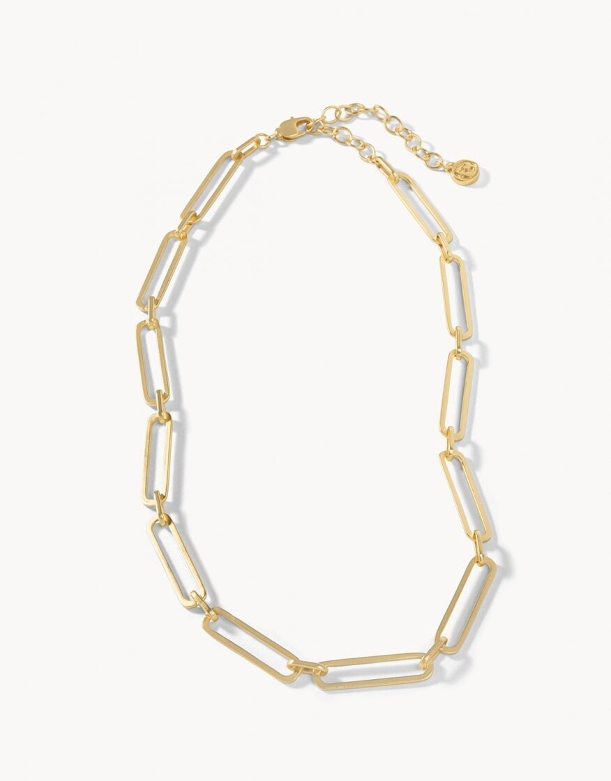 Long Link Necklace 17&quot; Gold