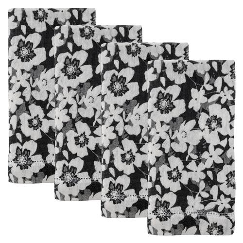 Dinner Napkins Set of 4 - Ink Floral