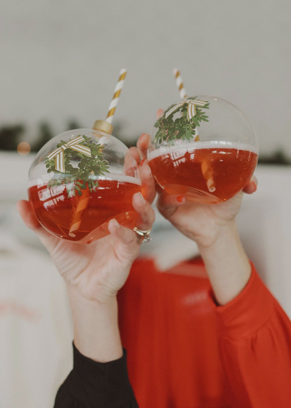 Wreath Ornament Drinking Glass Set