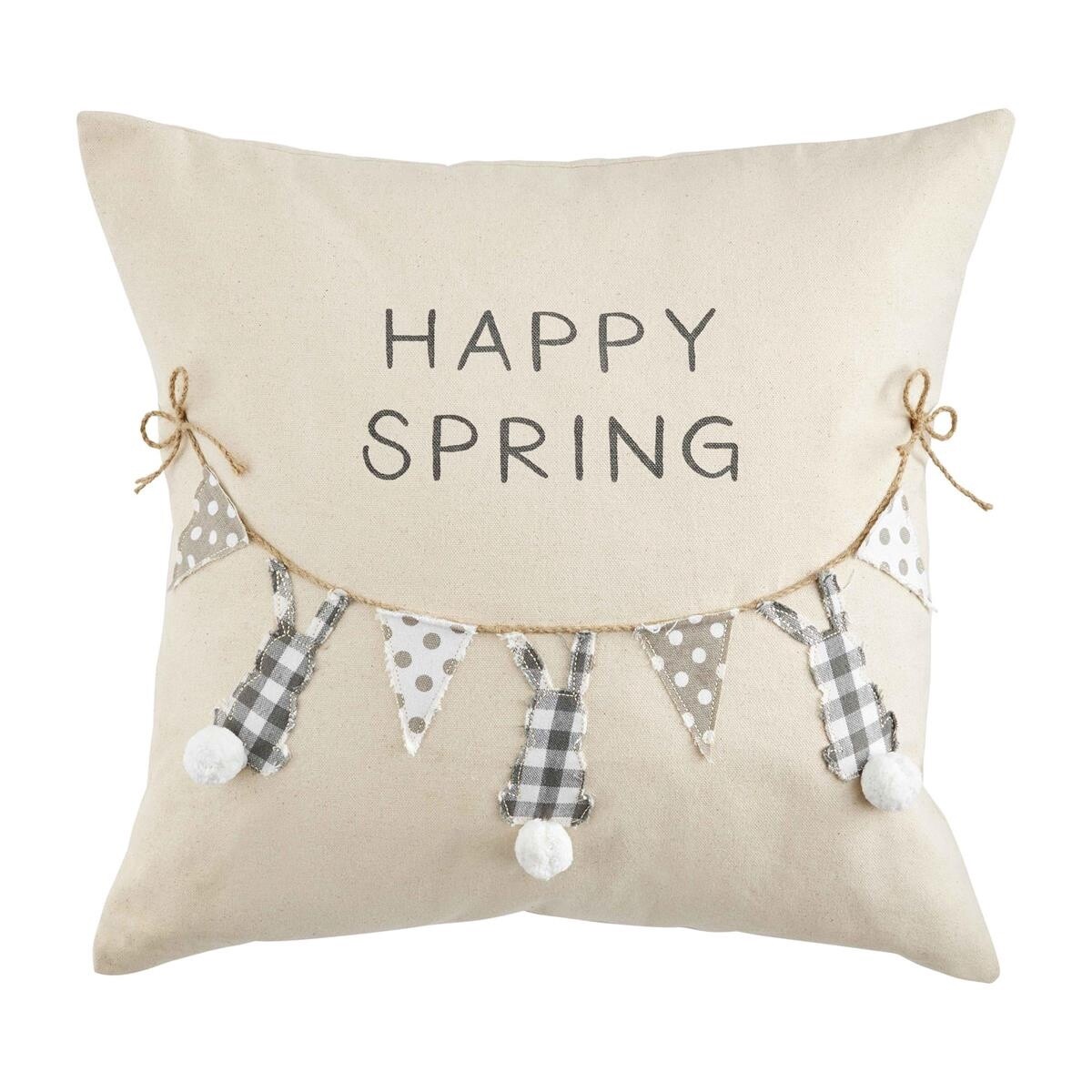 Bunny Banner Applique Pillow