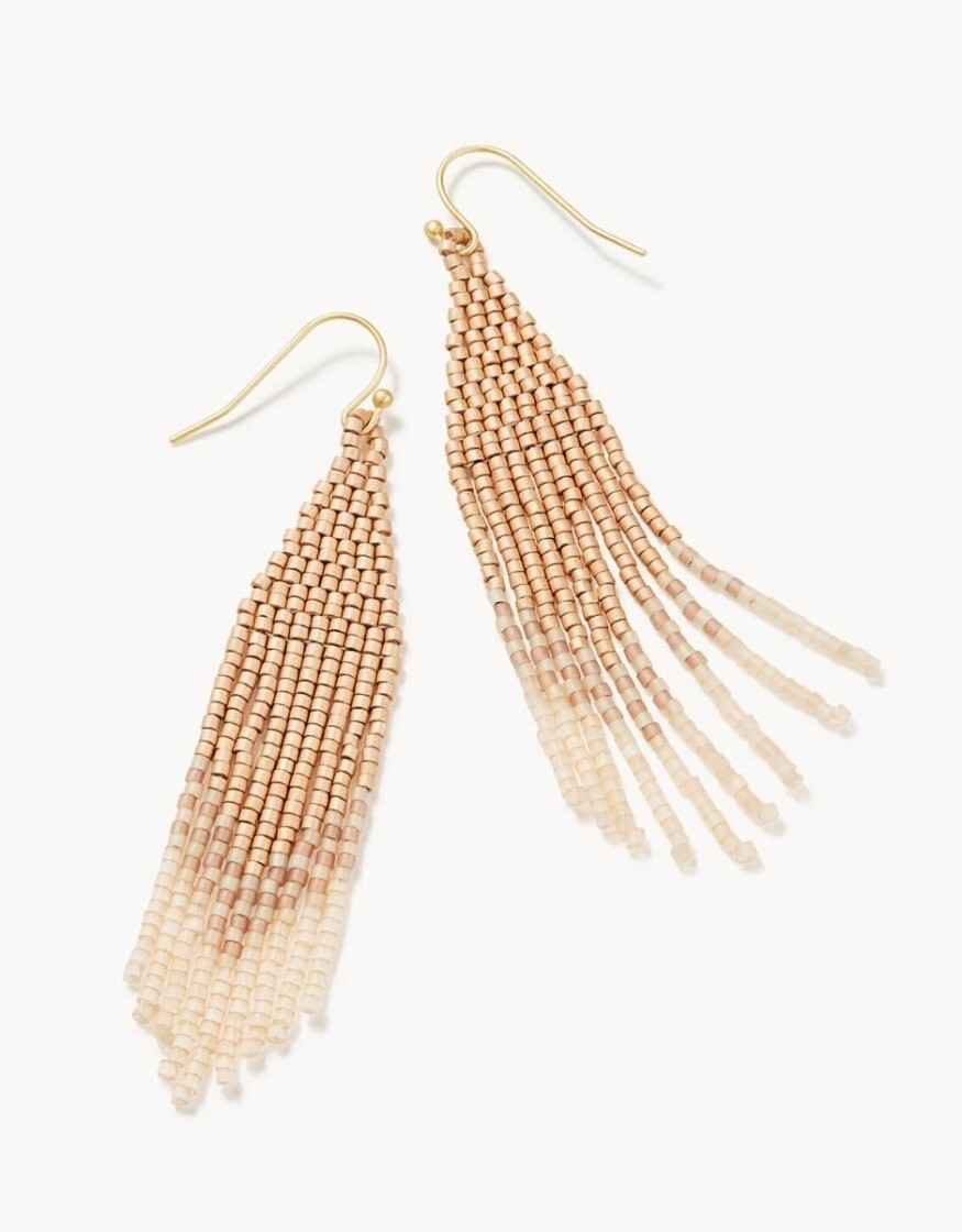 Bitty Bead Earrings Golden Blush