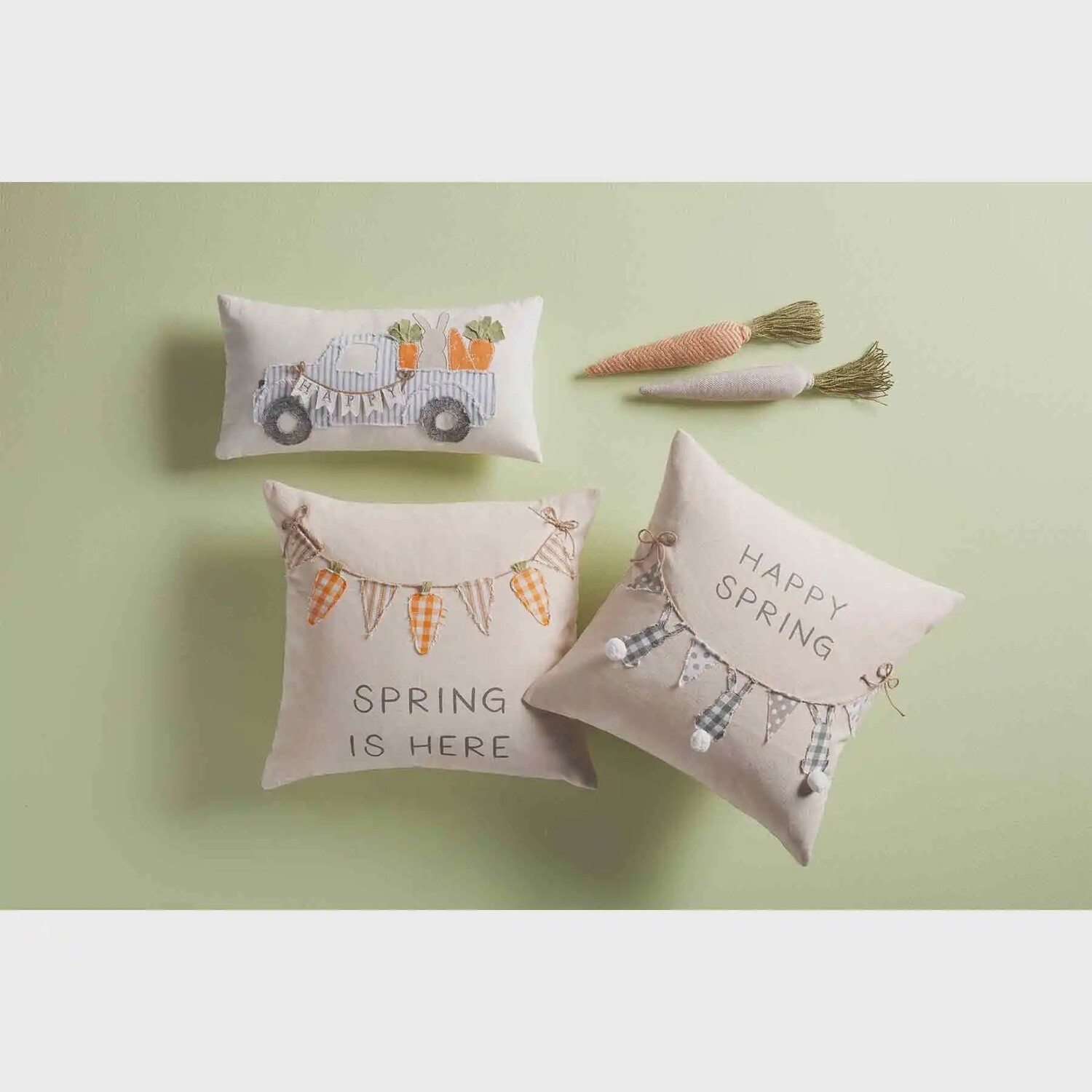 Carrot Banner Throw Pillow