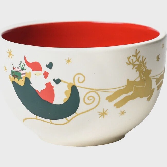 Vintage Christmas Village Bowl