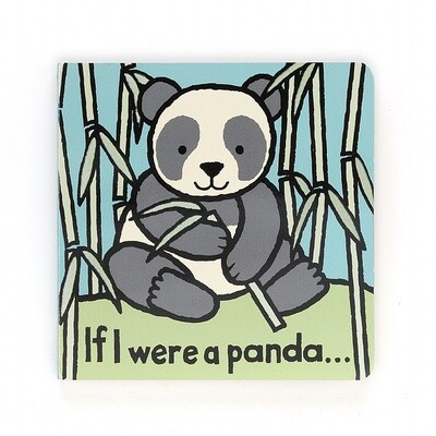 Jellycat If I Were A Panda tactile board book displayed against a neutral background, showing the soft fabric cover with textured elements