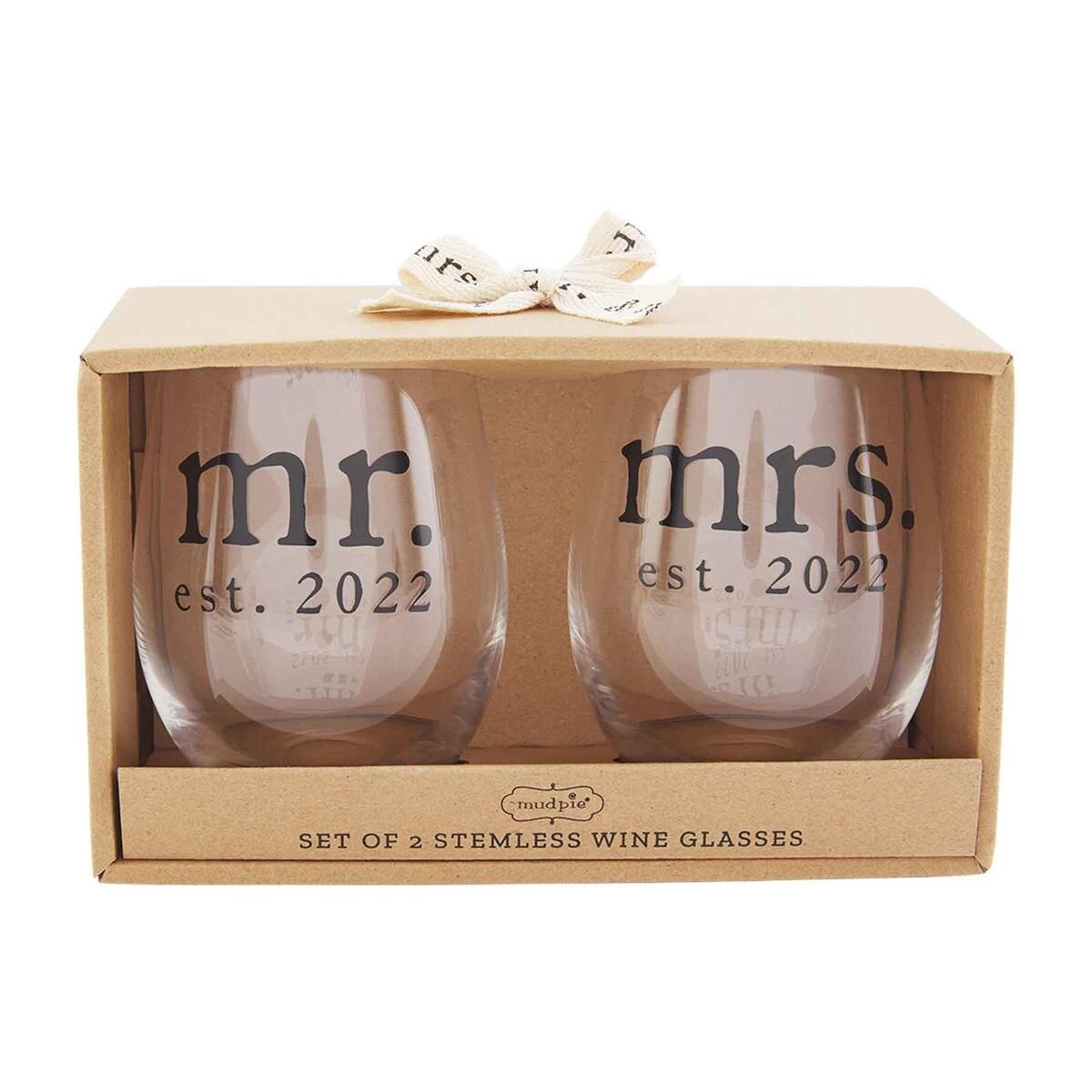 Mr. &amp; Mrs. Wine Glass Set