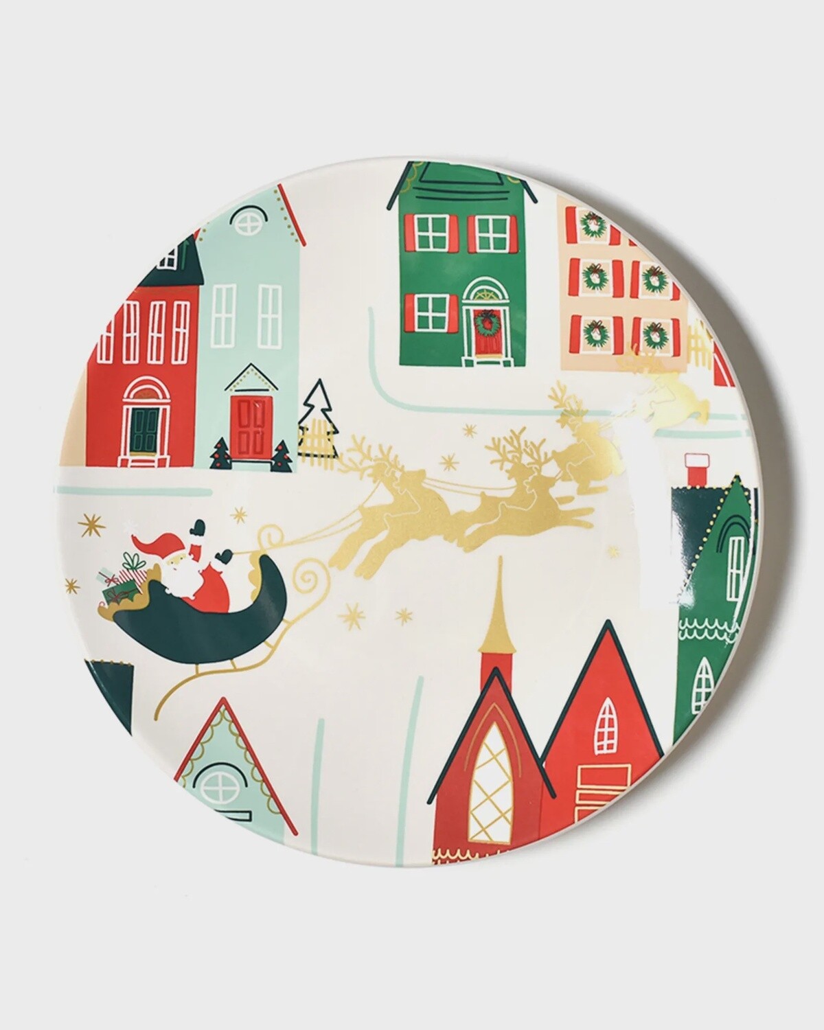 Vintage Christmas Village 8 Salad Plate