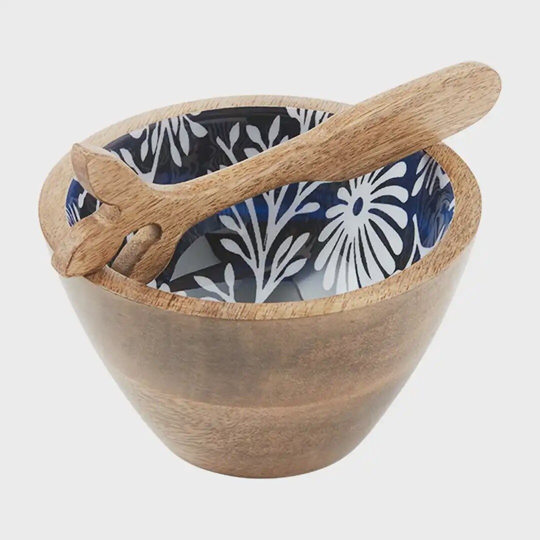 Blue Flower Dip Bowl Set