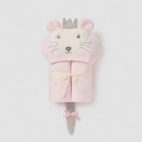 Mouse Hooded Baby Bath Wrap