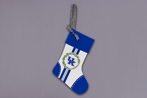 University of KY Wood Stocking Ornament