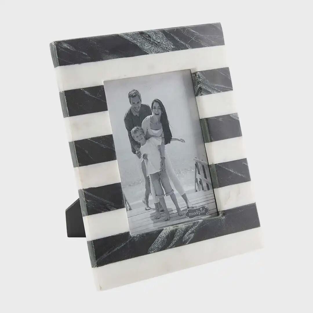 Large Striped Marble Picture Frame 5x7
