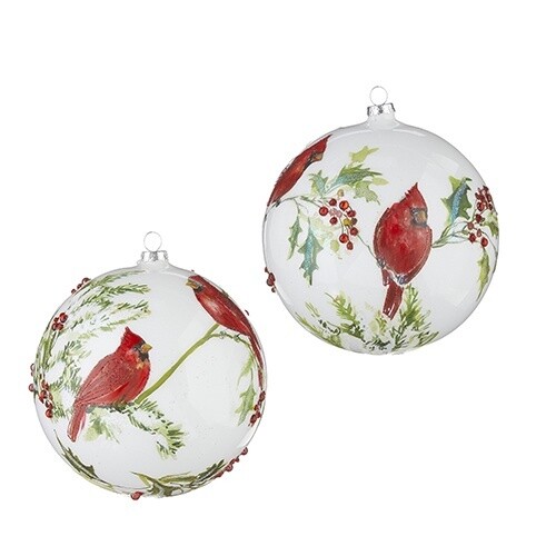 6&quot; CARDINAL BALL ORNAMENT