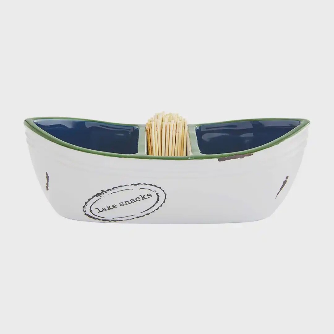 Canoe Toothpick Server Set