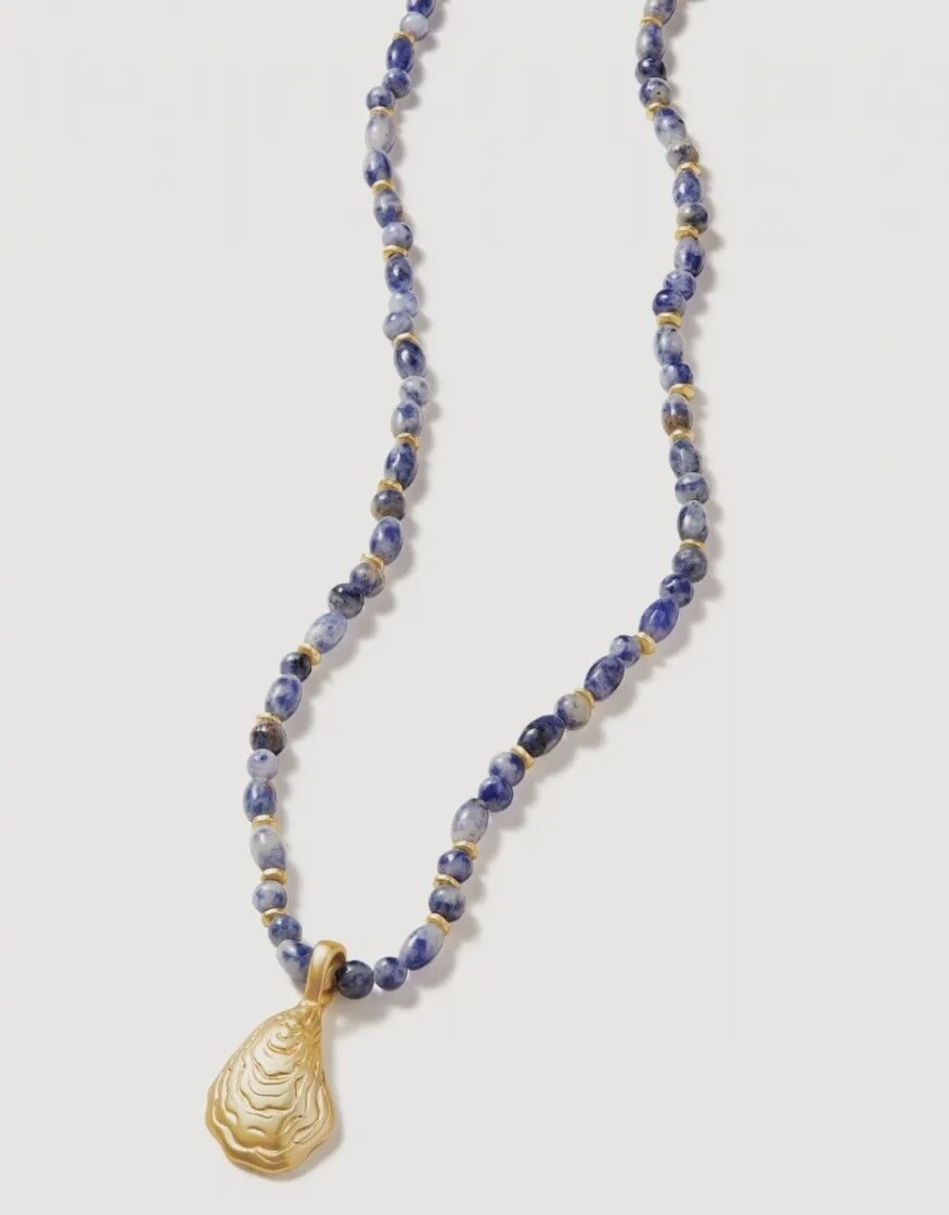 Oyster Alley Necklace 18&quot; Blue Sodalite