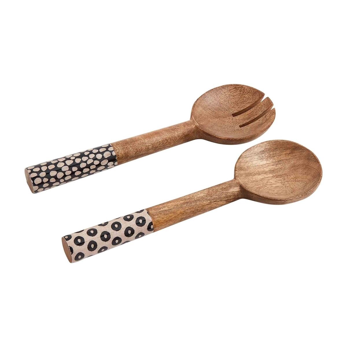 Black/White Serving Utensil Set