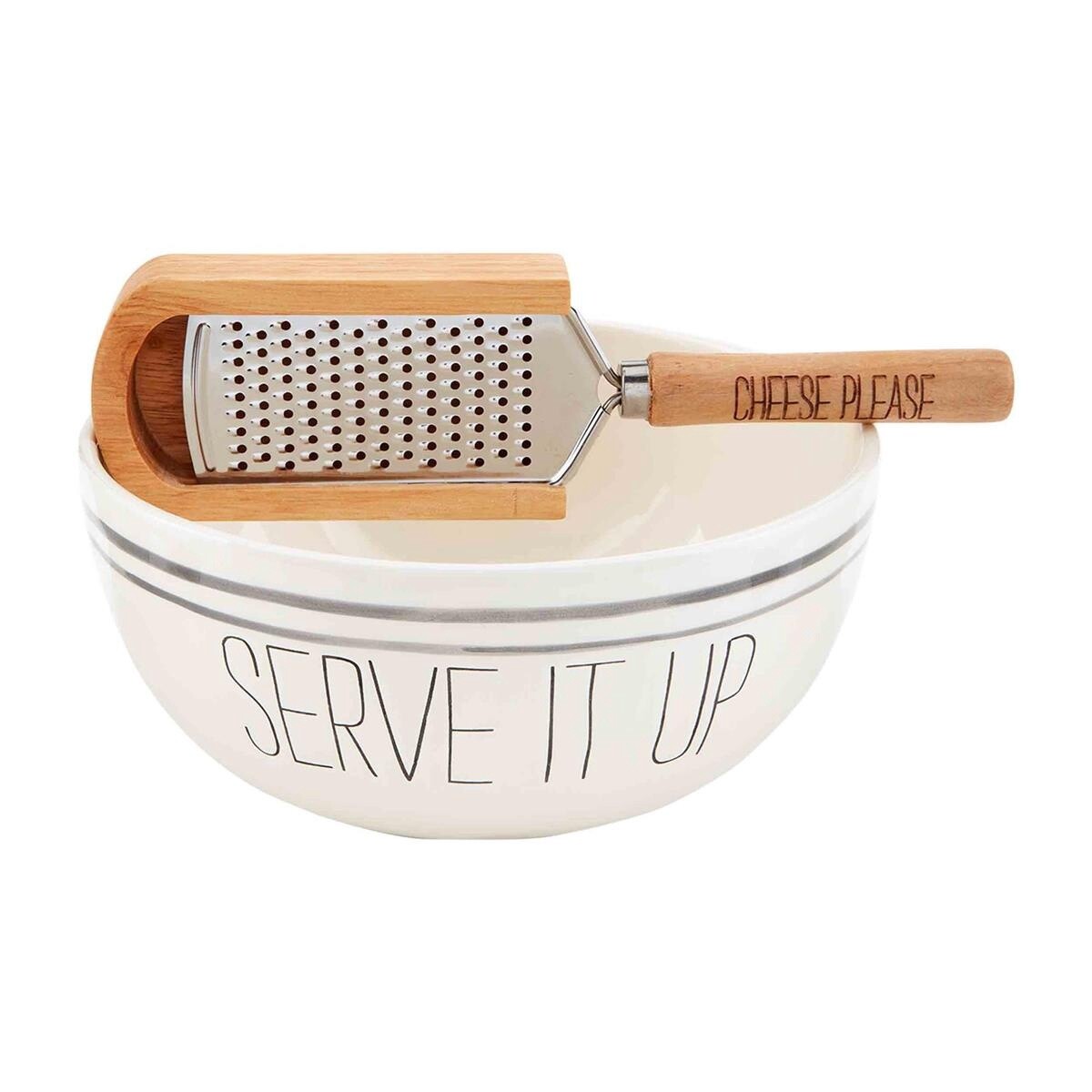 Serve It Up Bowl &amp; Cheese Grater Set