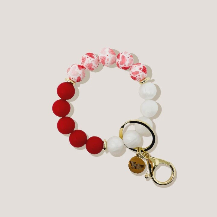Hands-Free Keychain Wristlet - Heart Eyes For You