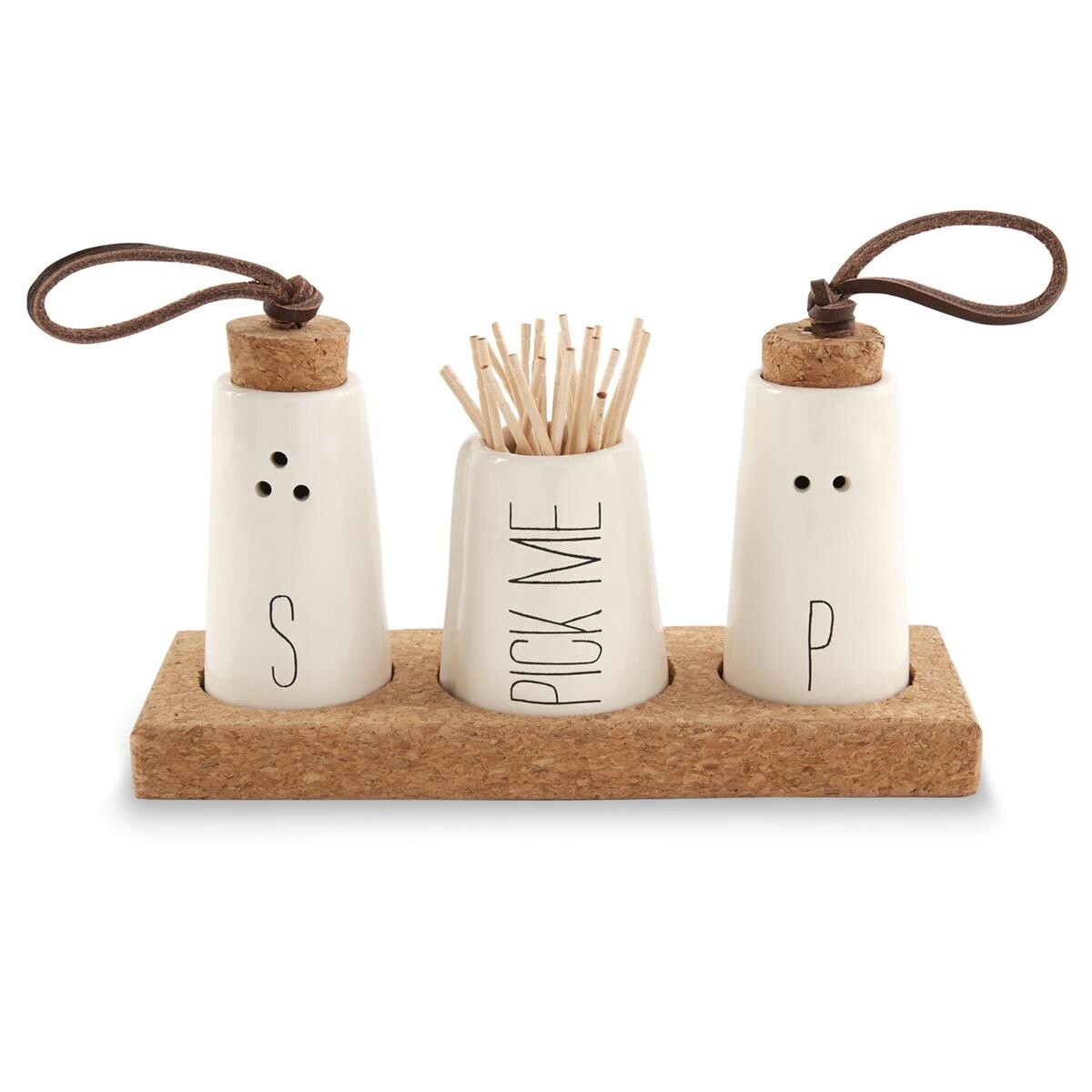 Salt, Pepper &amp; Toothpick Holder Set