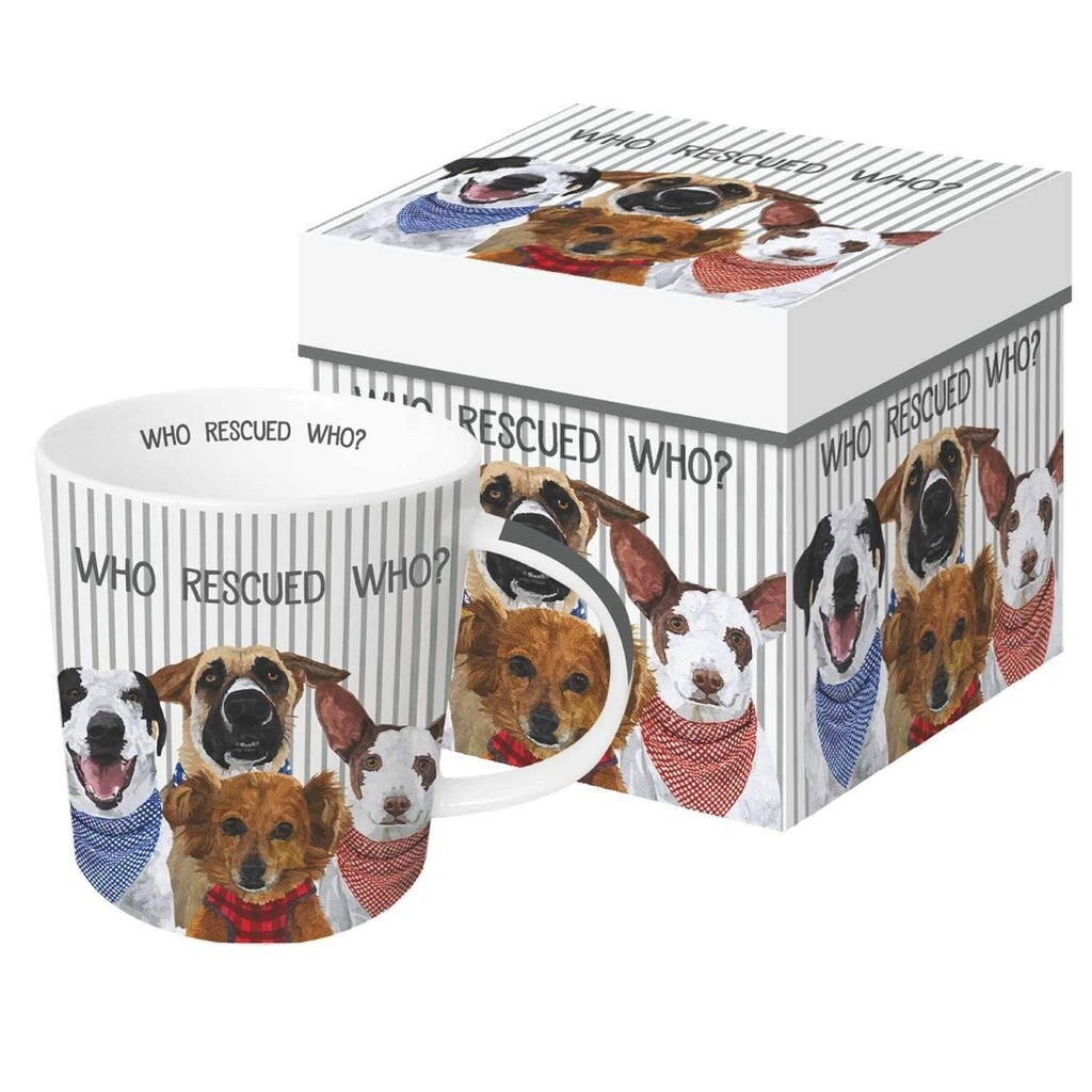 Mug in Gift Box - Who Rescued Who?