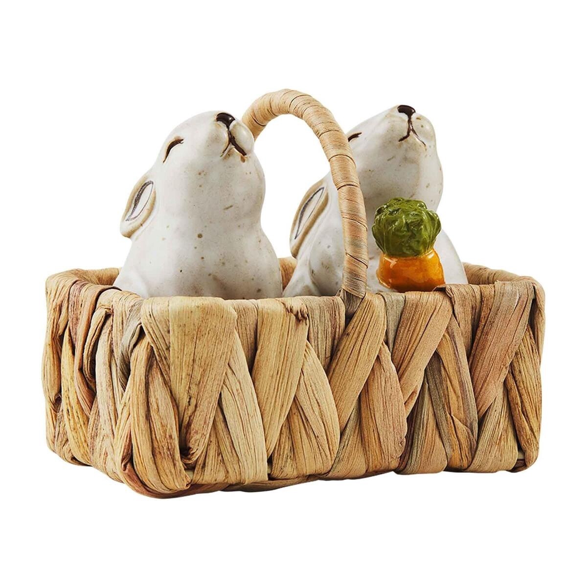 Bunny Salt &amp; Pepper Basket Set