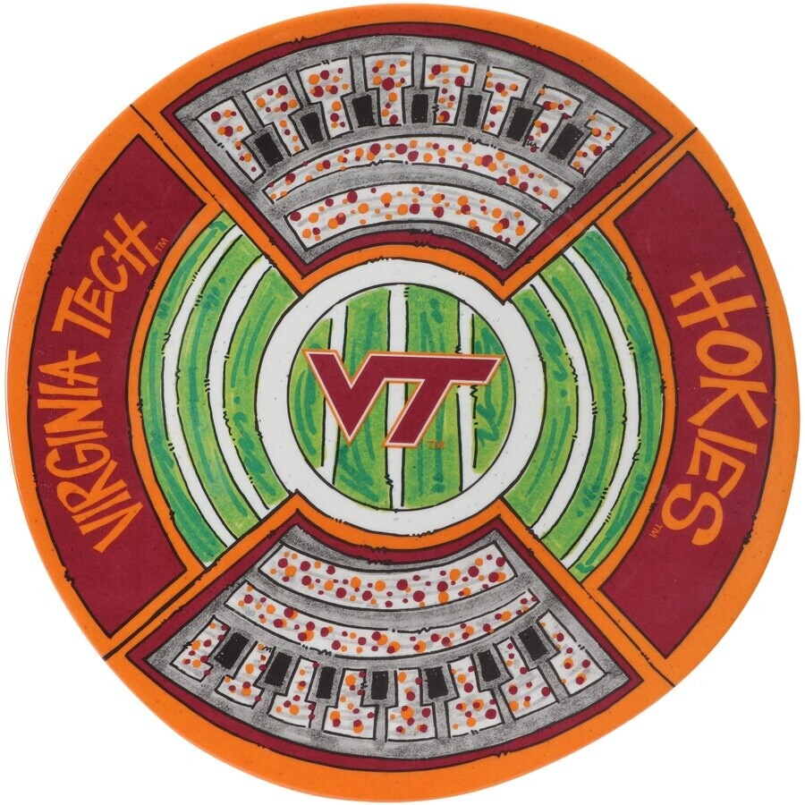 VA Tech Round Stadium Platter