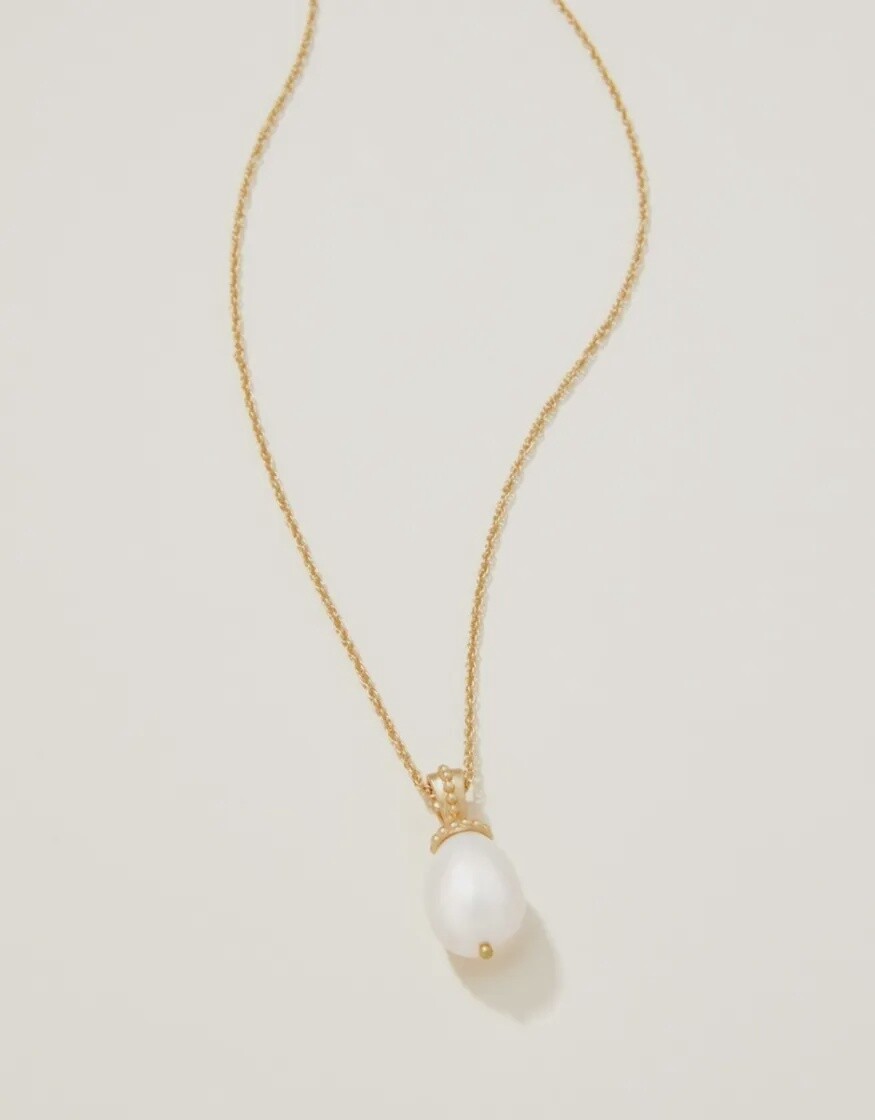 Pearl Drop Necklace 17&quot; Pearl