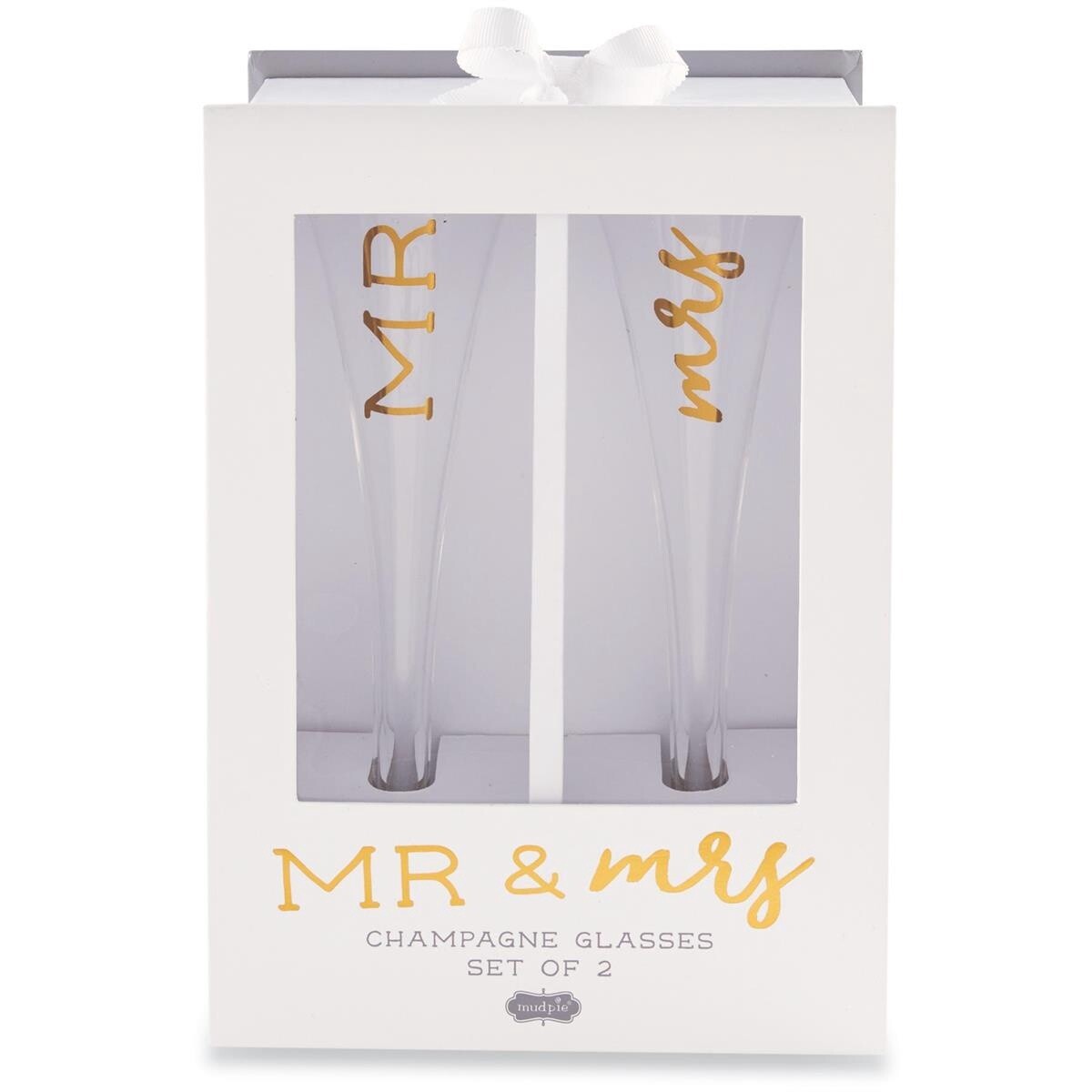 Mr. &amp; Mrs. Champagne Glass Set