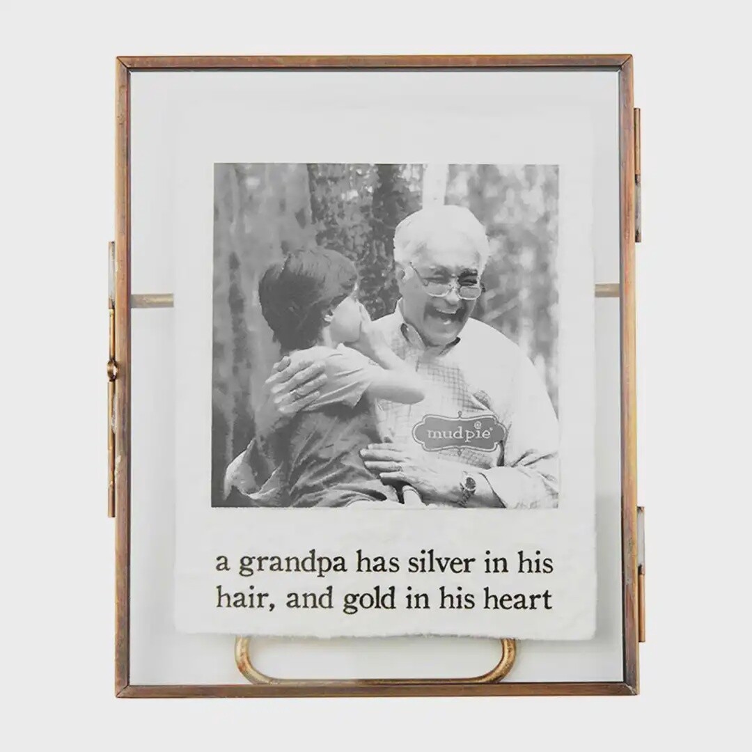 Grandpa Glass Brass Frame