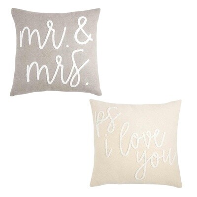 Mr. &amp; Mrs. Wedding Dhurrie Pillow