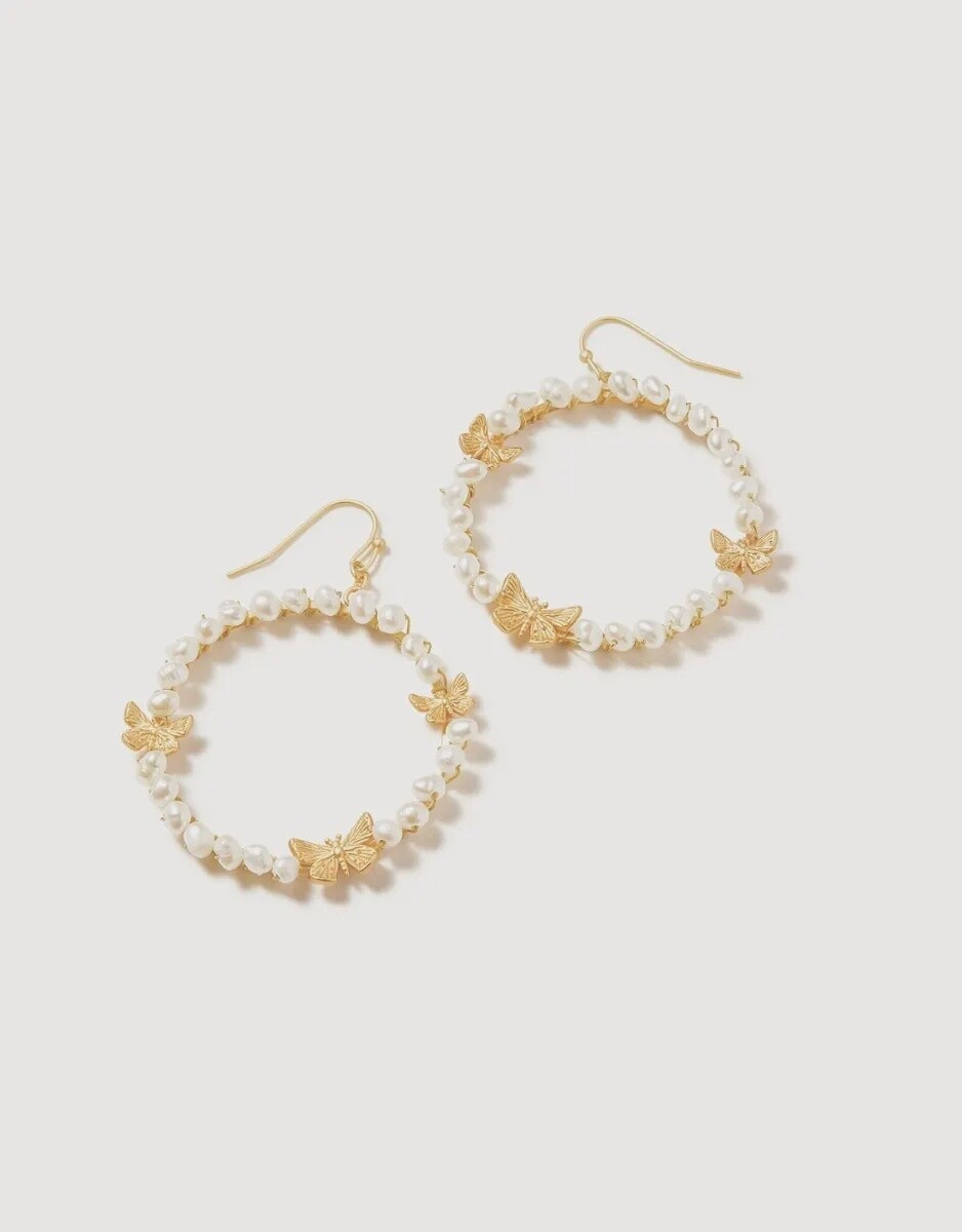 Garden House Round Earrings Gold